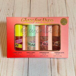 NEW iNNBEAUTY PROJECT Glaze For Days Lip Oil Holiday Kit Limited Edition 4 Pack